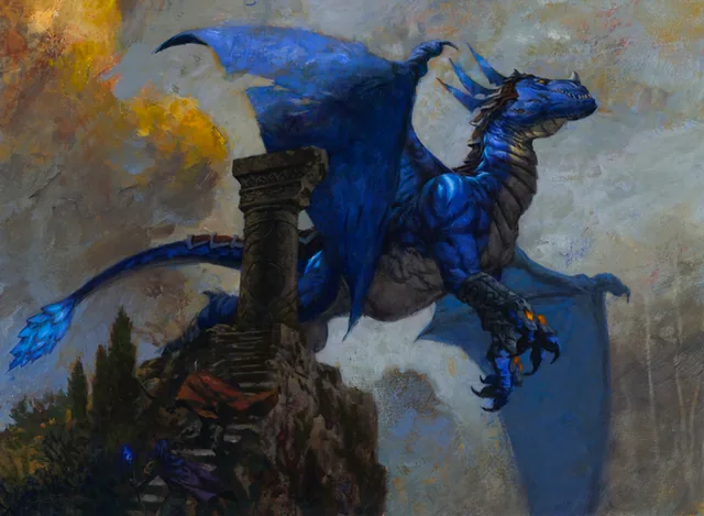 Azure Drake — painting by Christopher Moeller, © Blizzard Entertainment