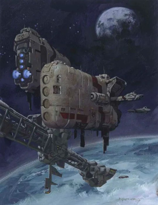 Bloodstained Stars — chapter heading — painting by Christopher Moeller, © Christopher Moeller