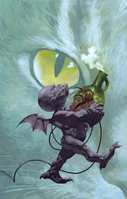 Lucifer 28 — painting by Christopher Moeller, © Vertigo/DC Comics